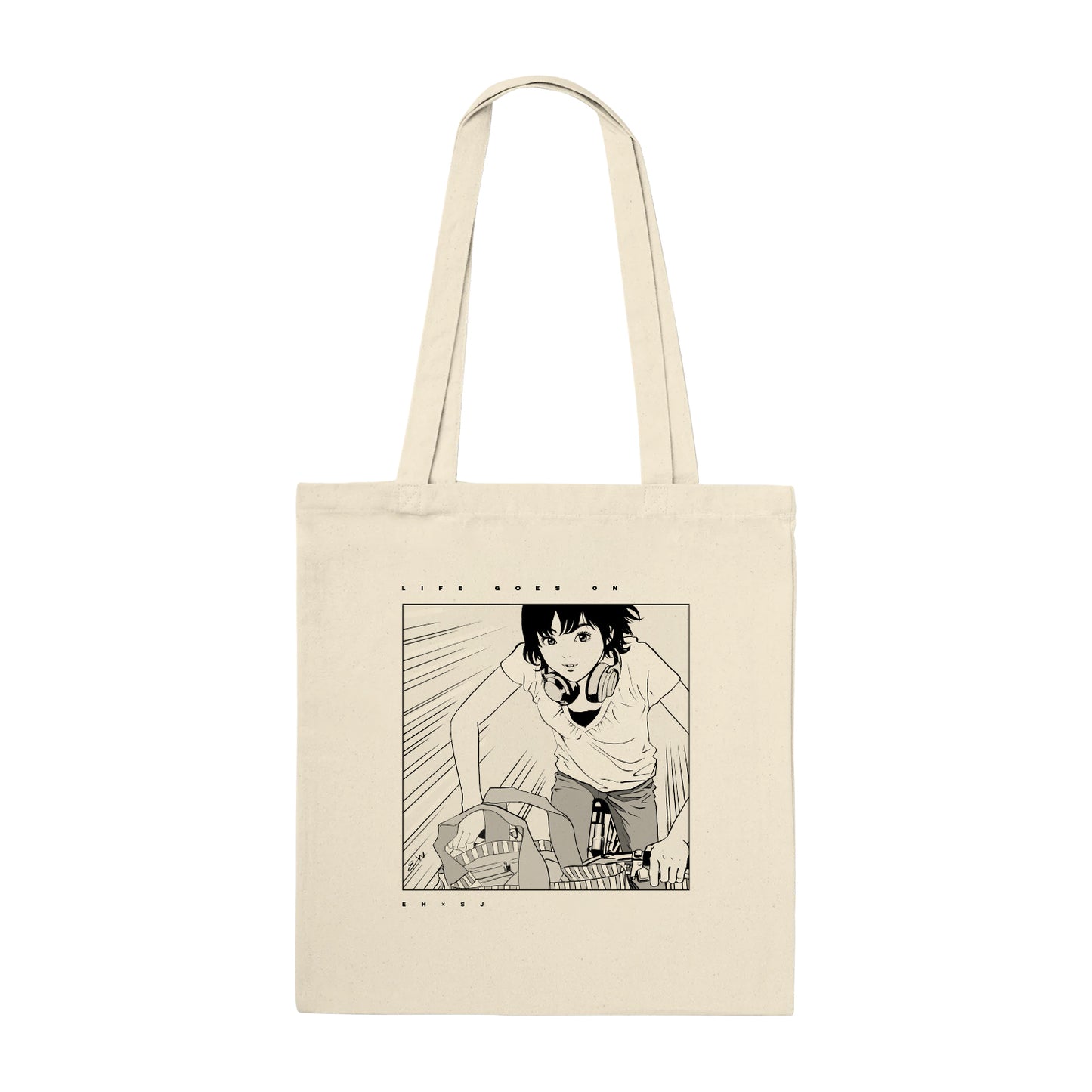 JKT illustration Tote Bag（LIFE GOES ON）